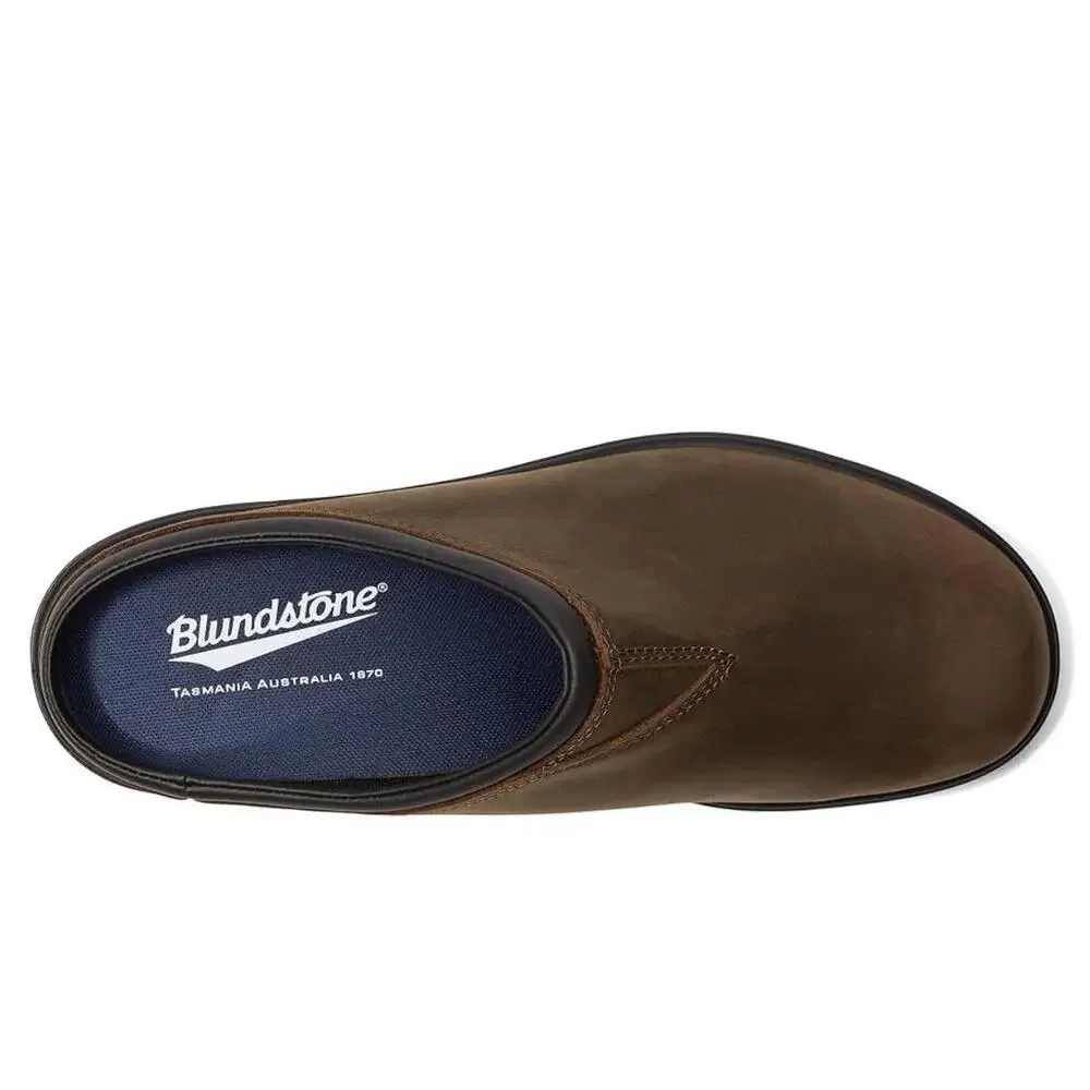 Blundstone #2421 Clog Mens US 7.5 M Antique Brown Waxed Leather Slip On ZOGG3671